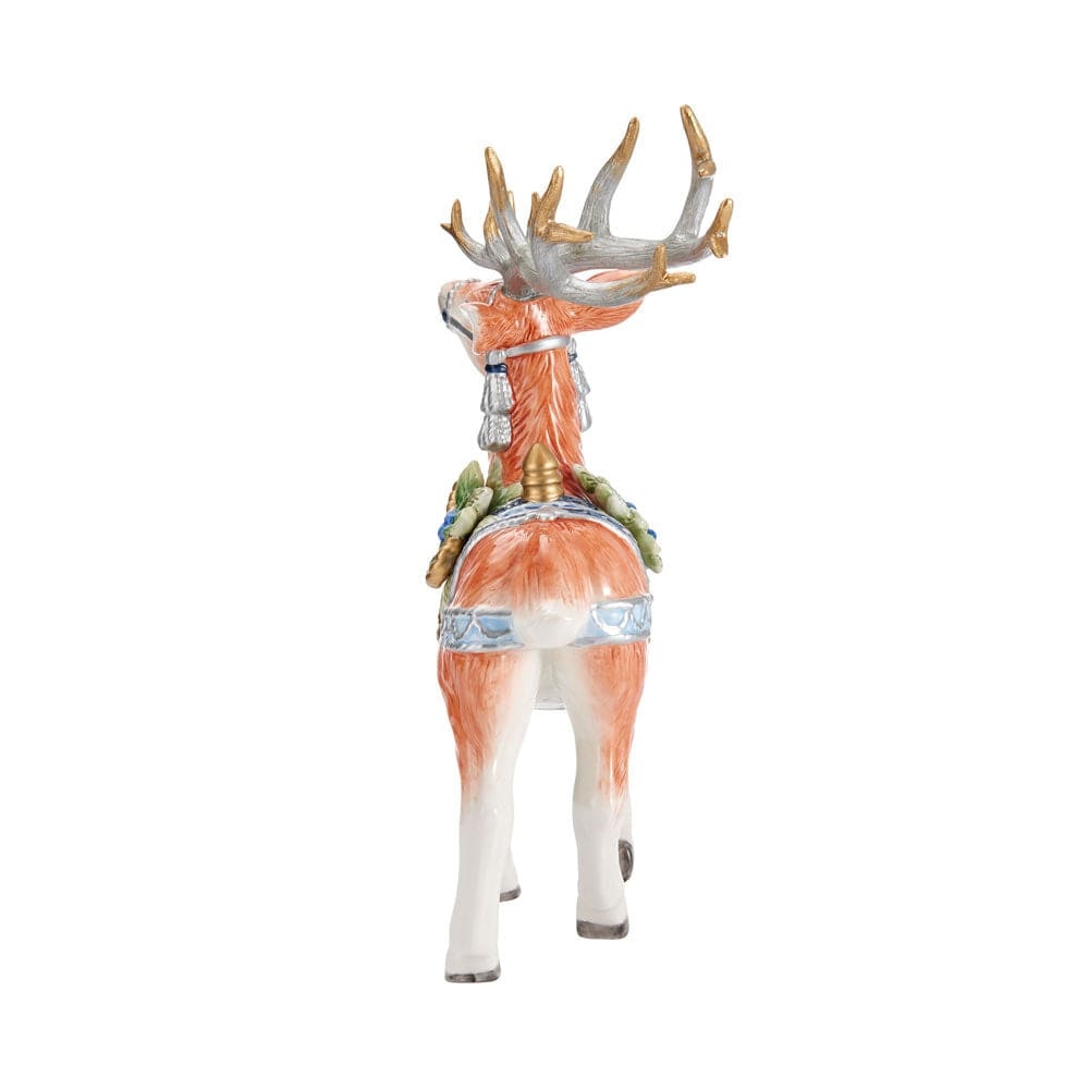 Holiday Home Blue Deer Figurine, 12.5 IN