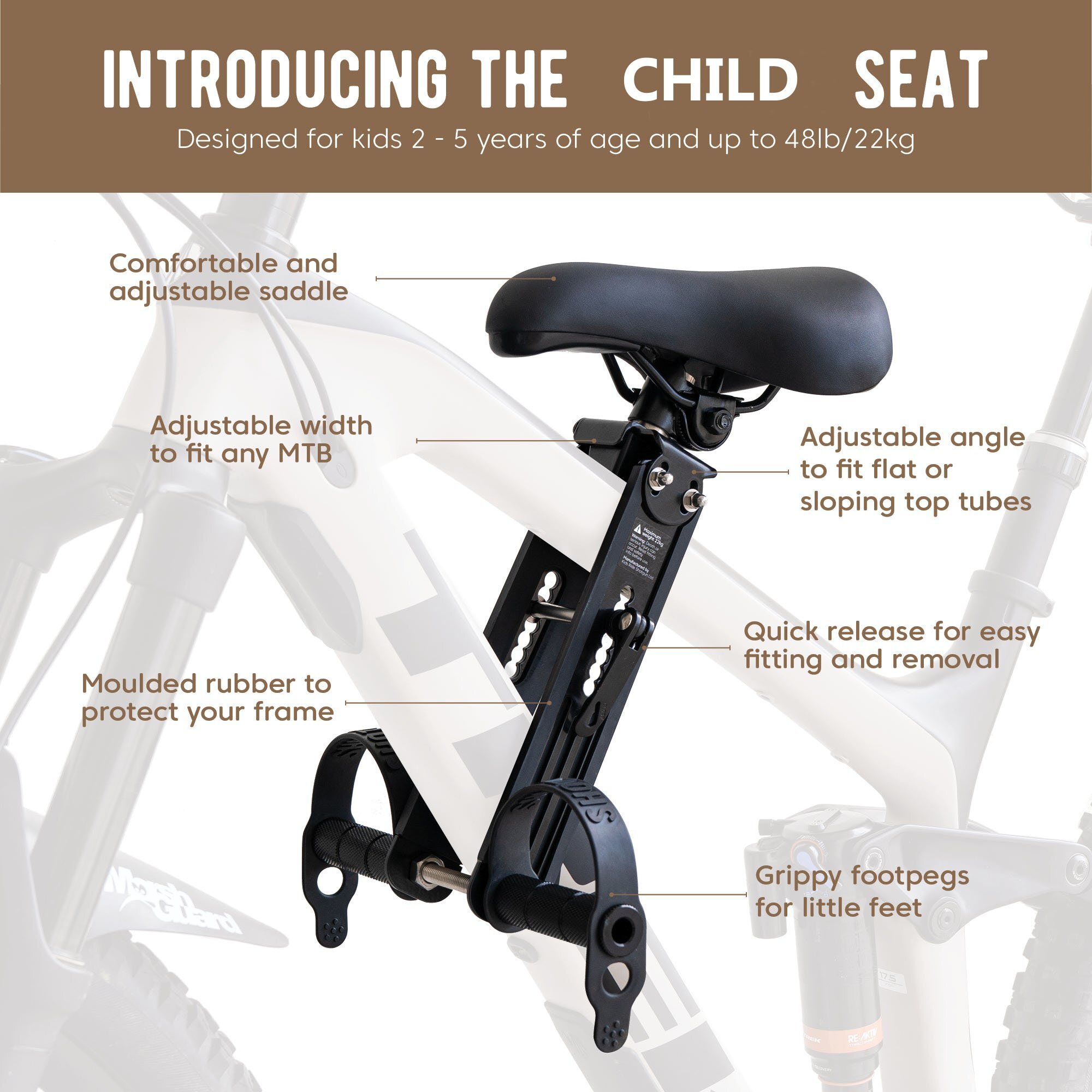 🔥Summer Day 50% OFF -[Authorization]Front Mounted Child Bike Seat