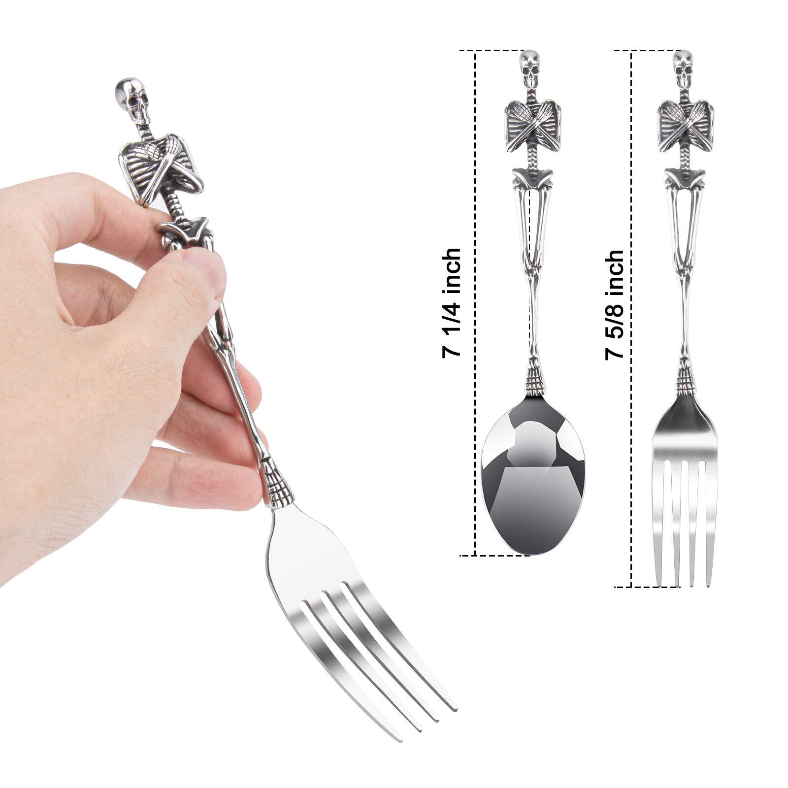 Handmade Stainless Steel Skeleton Fork and Spoon