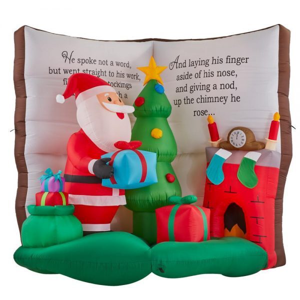 Christmas-6 56 ft inflatable santa in story book scene