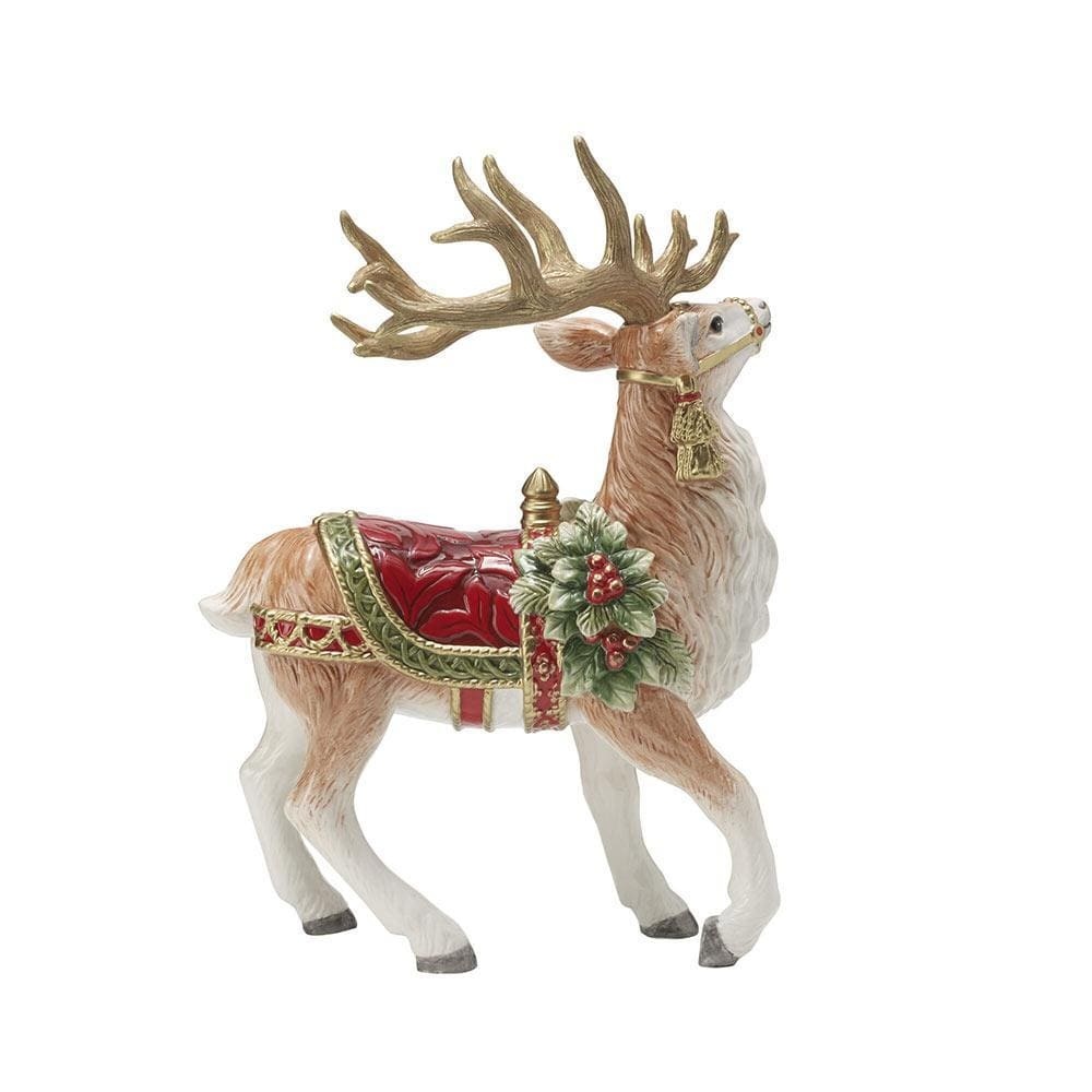 Holiday Home Deer Figurine, 12.5 IN