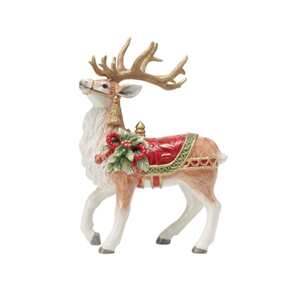 Holiday Home Deer Figurine, 12.5 IN