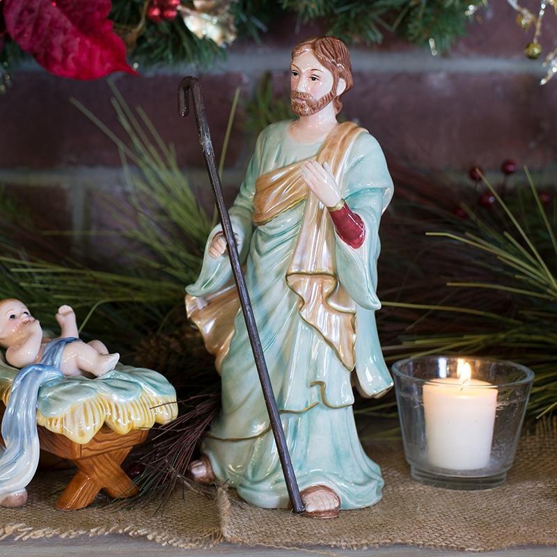 Nativity Joseph Figurine, 9.5 IN