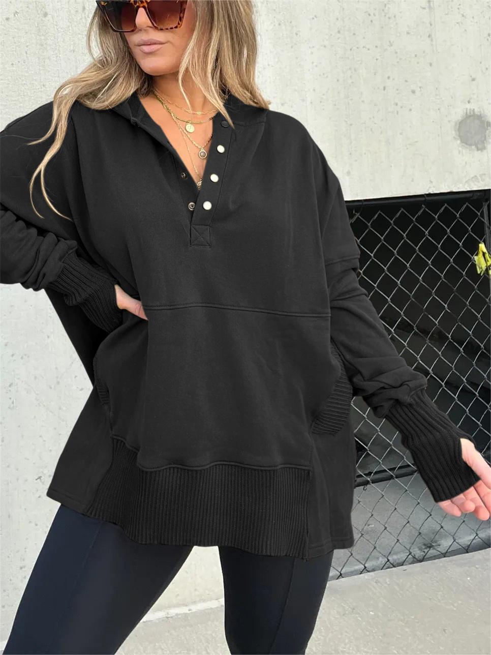 Women's Oversized Hoodie With Thumb Holes (Buy 2 Free Shipping)