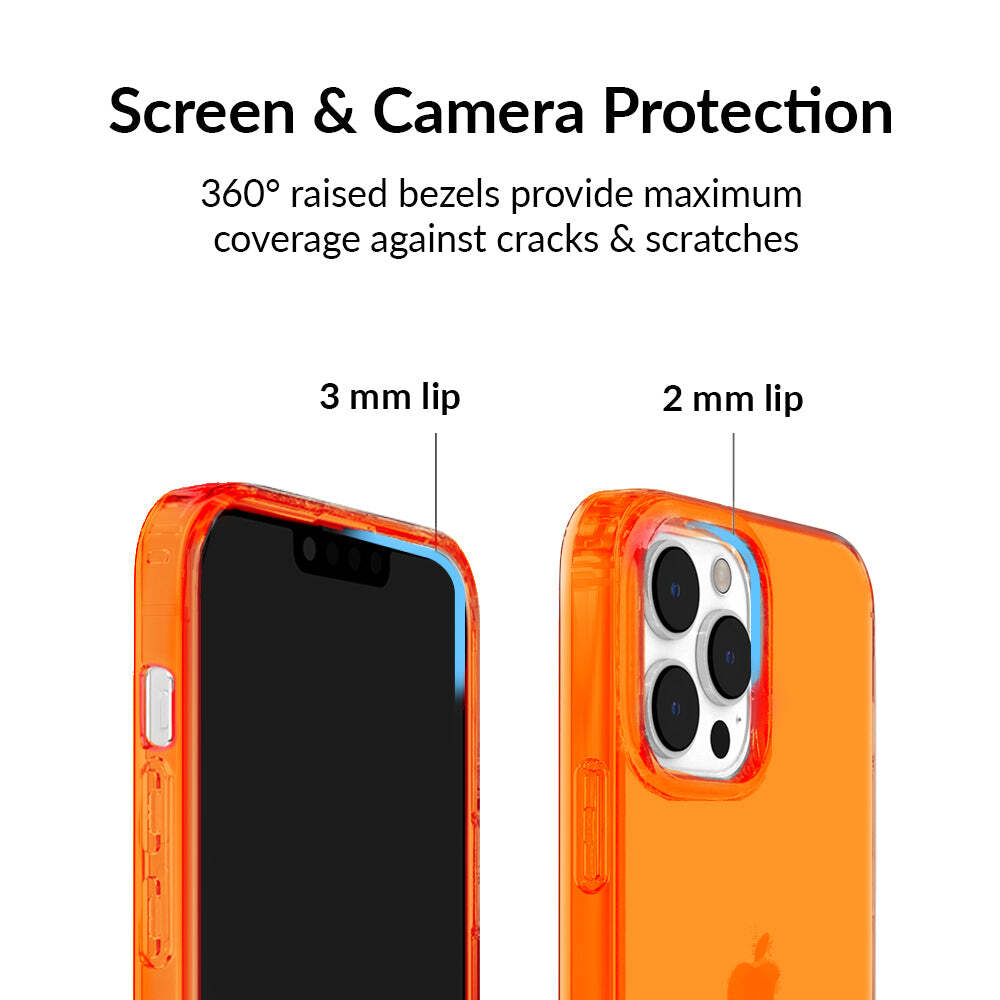 Neon Orange Clear iPhone Case