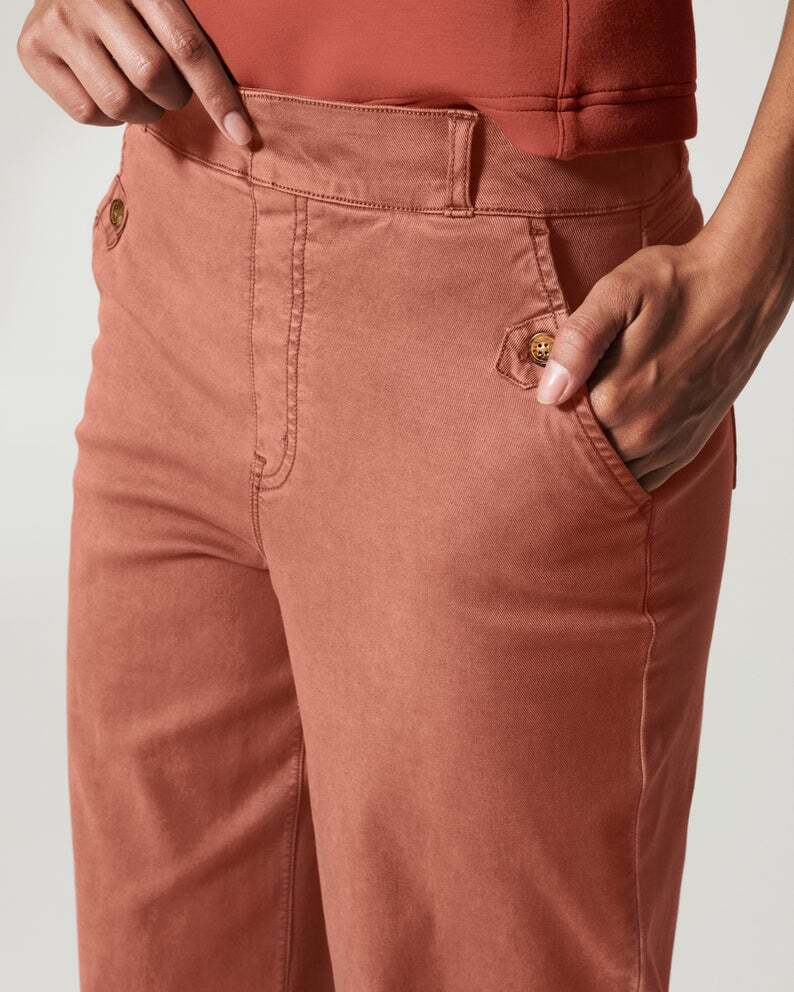 Stretch Twill Cropped Wide Leg Pants (BUY 4 FREE SHIPPING)