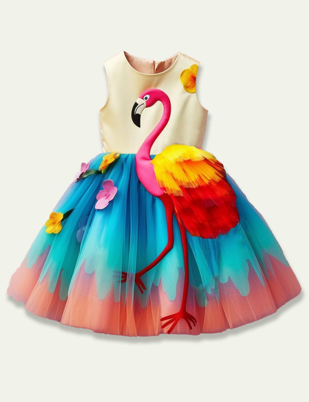 Tulle Flamingo Party Dress Dress