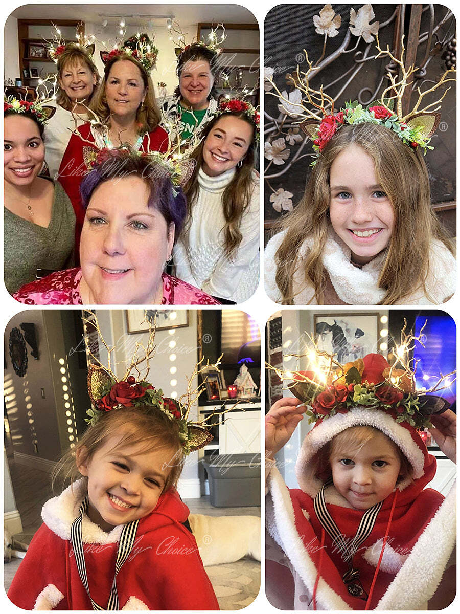 Sunset Terracotta Christmas Reindeer Headband | LikeMyChoice®