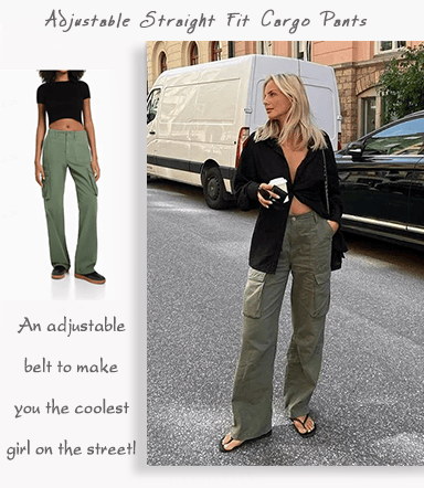 🔥Adjustable Straight Fit Cargo Pants