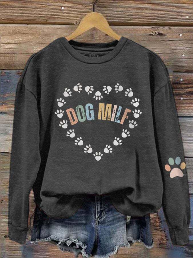 Women's Dog MILF Print Sweatshirt