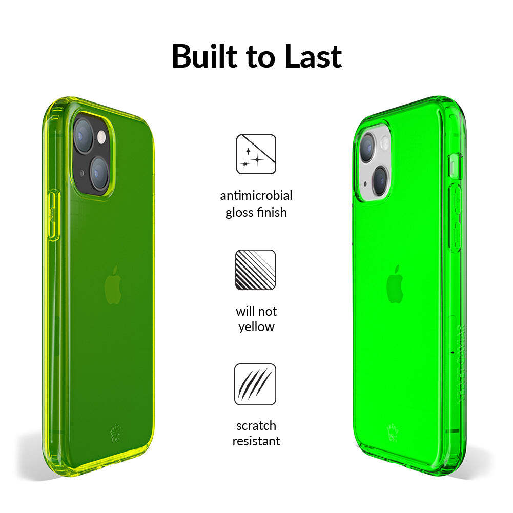 Neon Green Clear iPhone Case