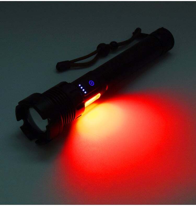 LED Rechargeable Tactical Laser Flashlight 70000 High Lumens Feeblz