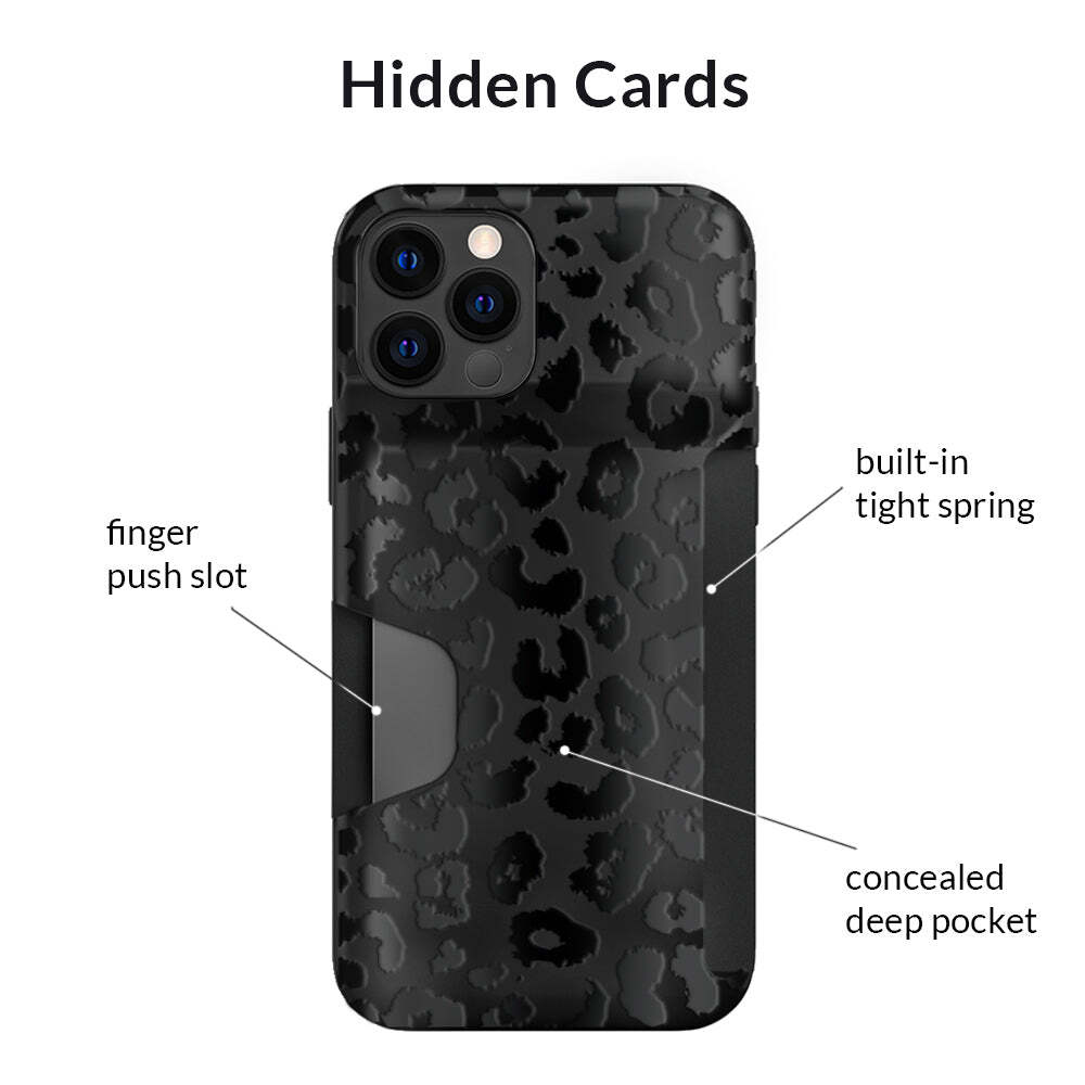 Black Leopard Wallet Case