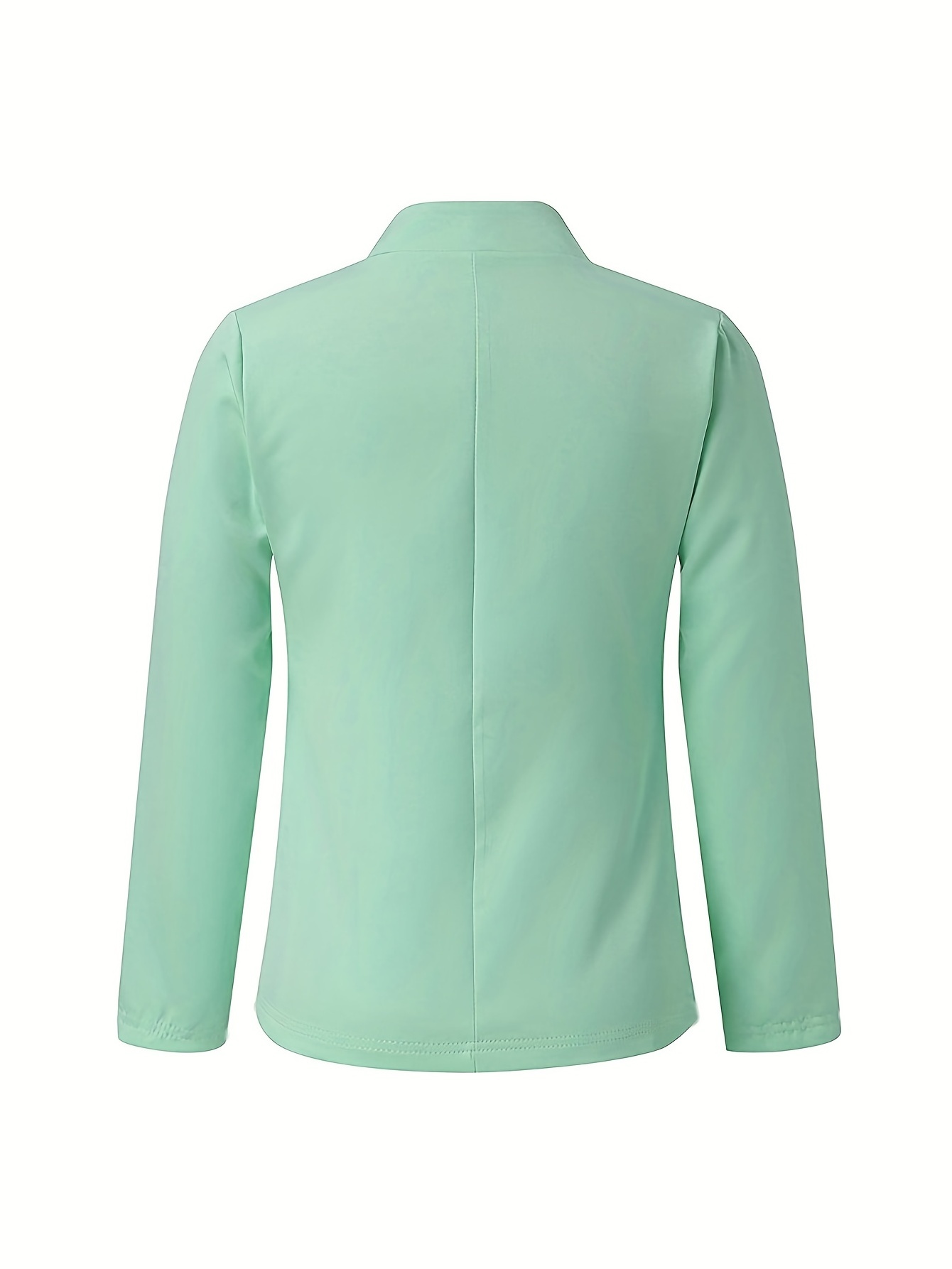 Long Sleeve Open Front Jacket, Solid Outwear For Business, Every Day, Women's Clothing