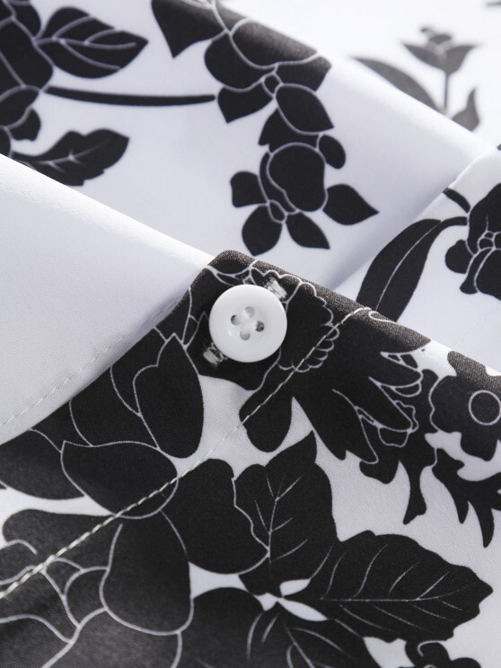 Floral Button Up Short Sleeve Shirt
