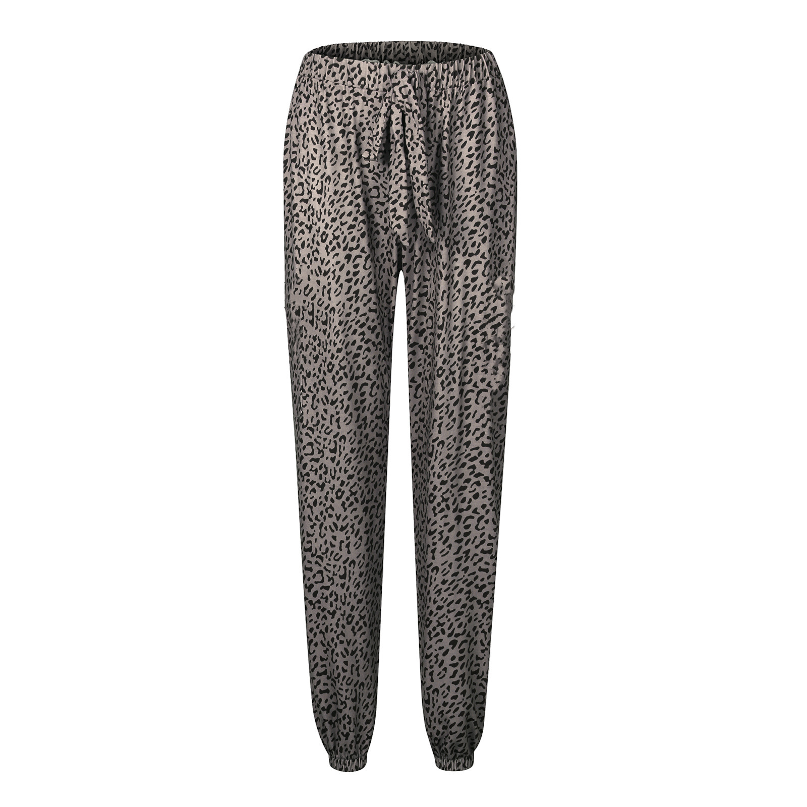 Chic Butterfly Adorned Leopard Joggers Elegance in Motion kungrich