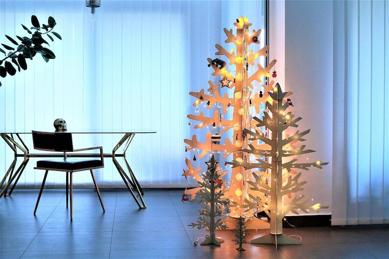 Wooden Christmas Tree, Eco Friendly Christmas Tree, Eco Friendly Living, Nordic Design,  Laser Cut Christmas Tree, Minimal, Christmas Tree