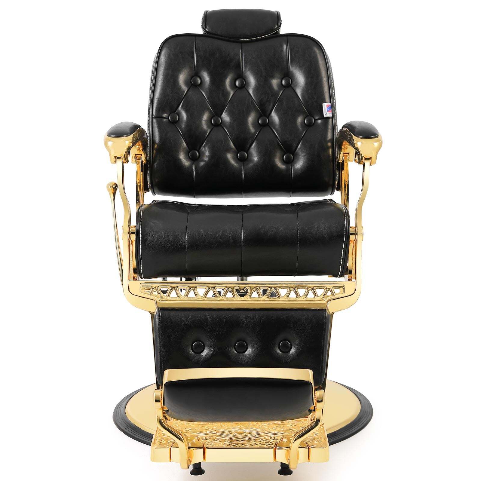 #5043 Heavy Duty Vintage Barber Chair (Gold/Black)