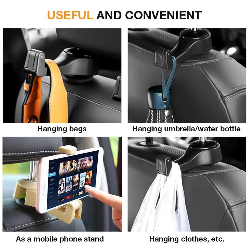 🔥Hot Sale -50% OFF!! 2 in 1 Car Headrest Hidden Hook