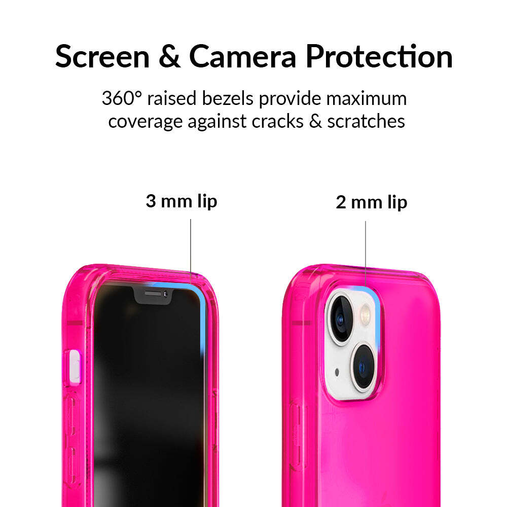 Neon Pink Clear iPhone Case