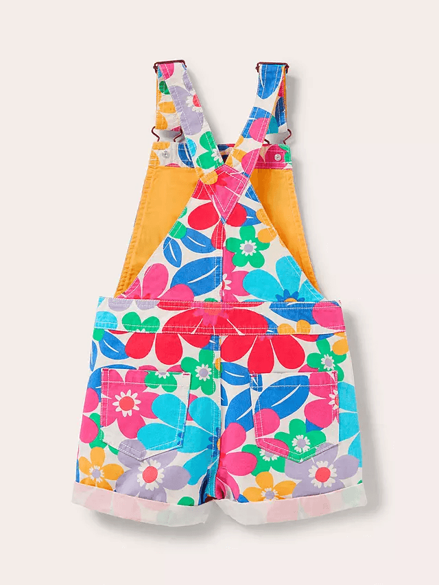 Clearance Sale -  Fun Short Floral Dungarees