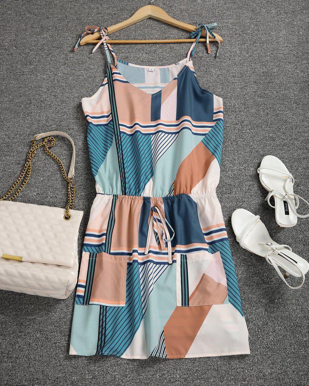 Cross the Line Printed Mini Dress