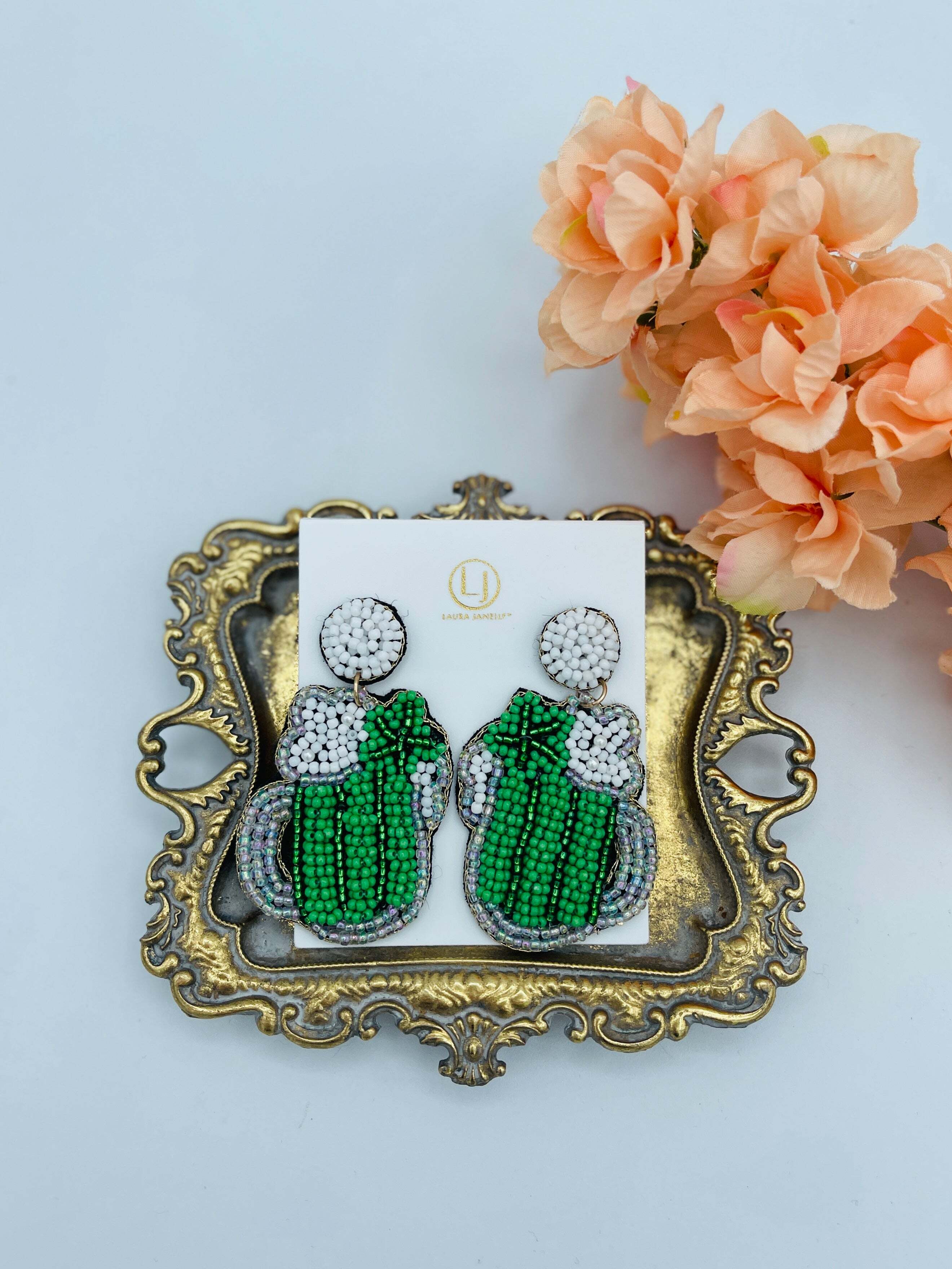 Green Beer Earrings Budsblow