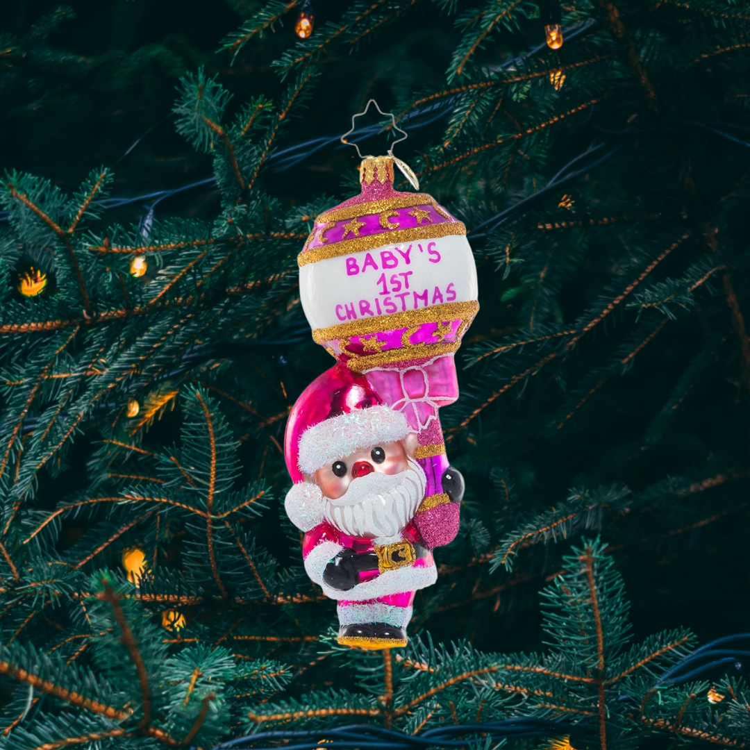 First Christmas Rattle: Pretty in Pink