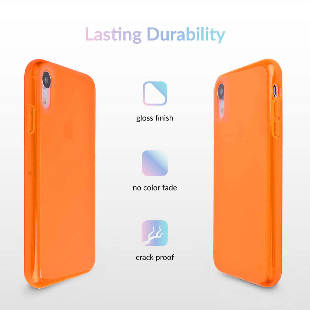 Neon Orange Clear iPhone Case