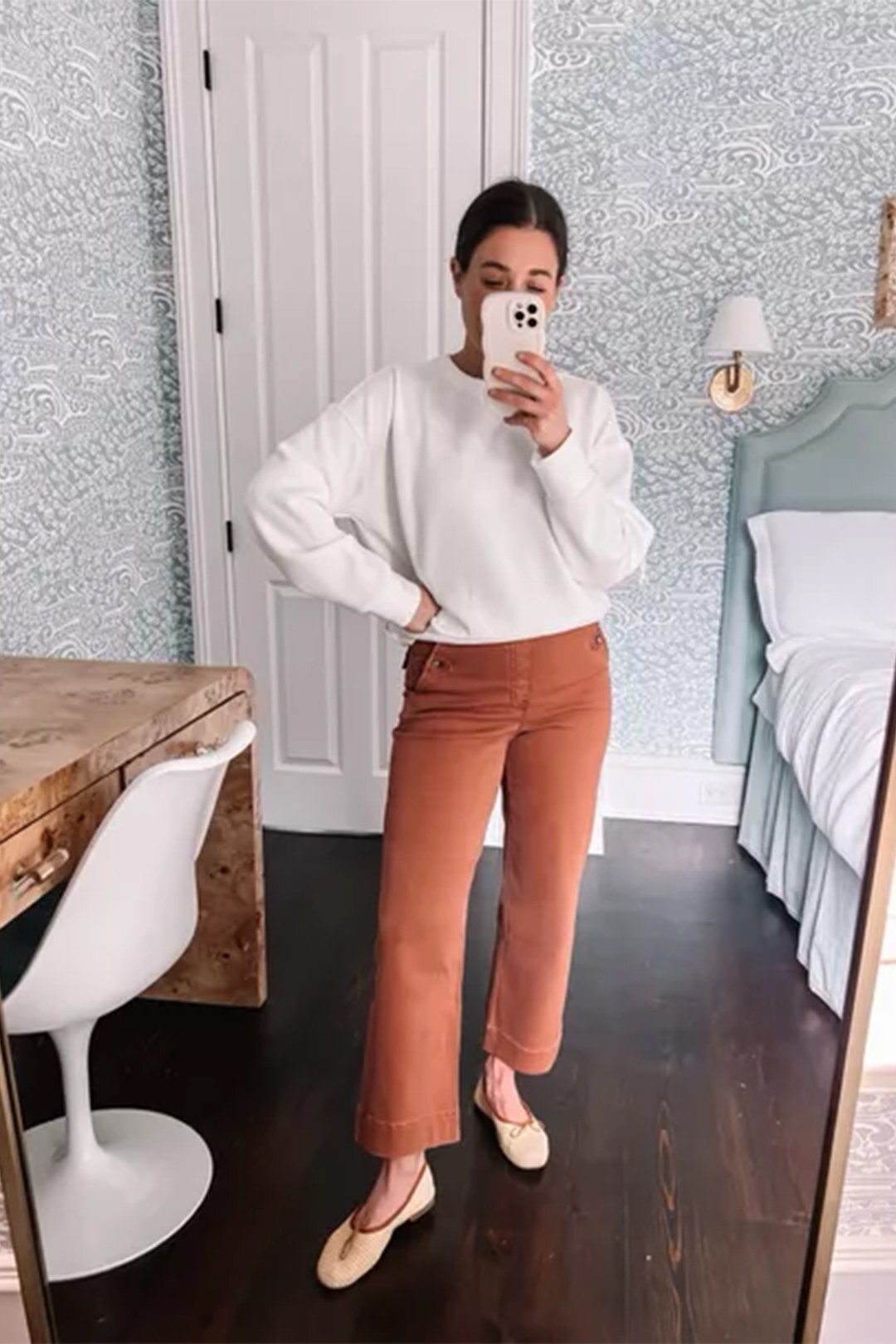 Stretch Twill Cropped Wide Leg Pants (BUY 4 FREE SHIPPING)