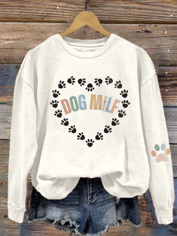 Women's Dog MILF Print Sweatshirt