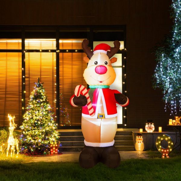 Christmas-8 ft lighted inflatable reindeer decor