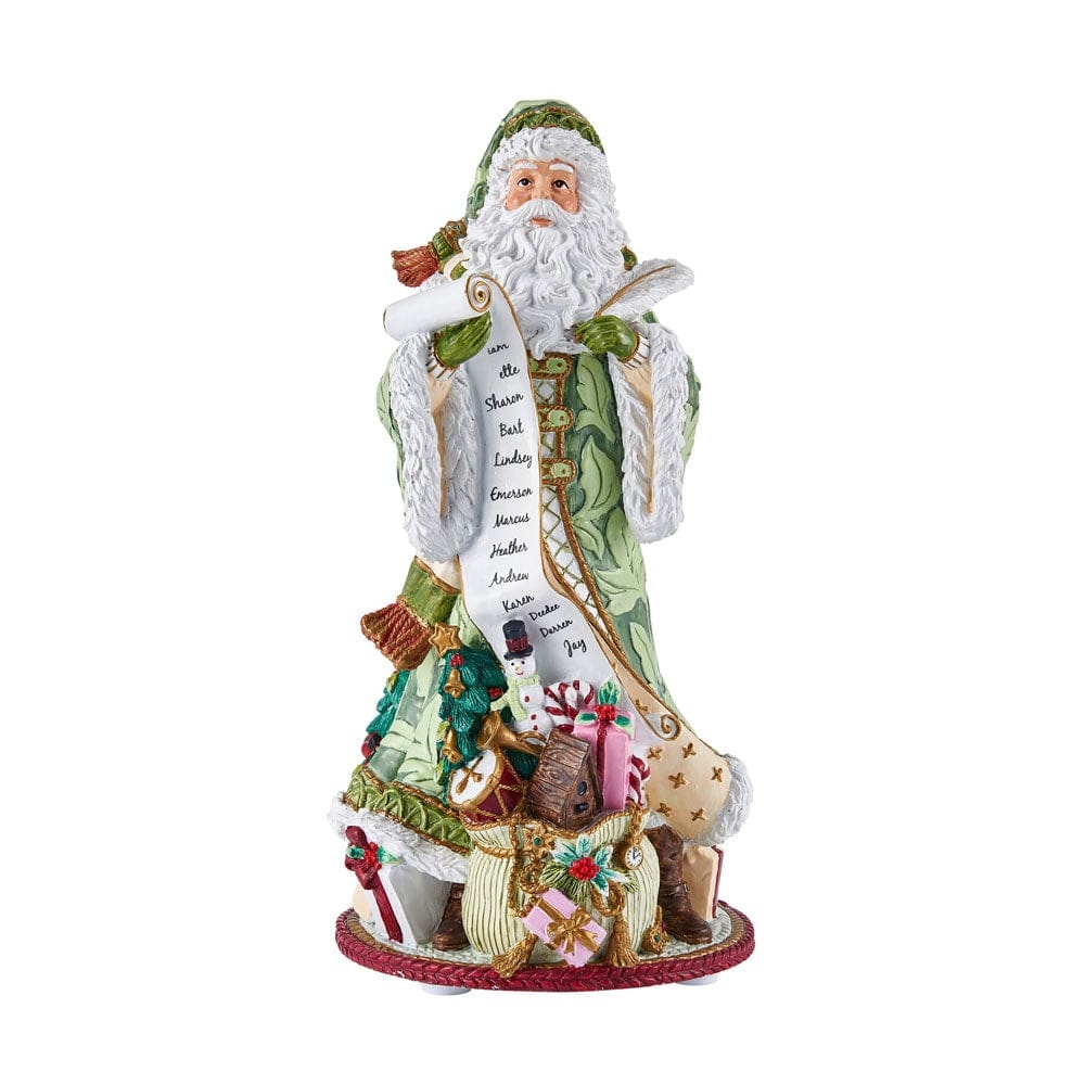 Holiday Home Green Musical Figurine, Jolly Ole Saint Nicholas, 10.75 IN