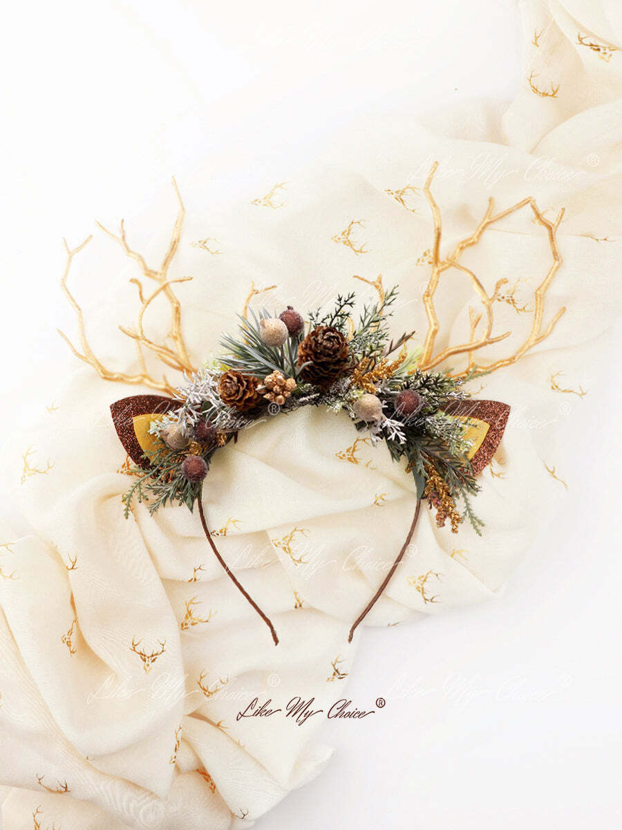 Pine Cone Christmas Reindeer Headband | LikeMyChoice®