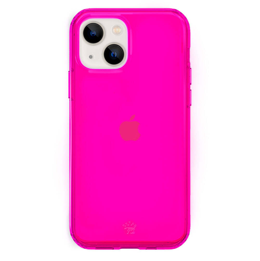 Neon Pink Clear iPhone Case