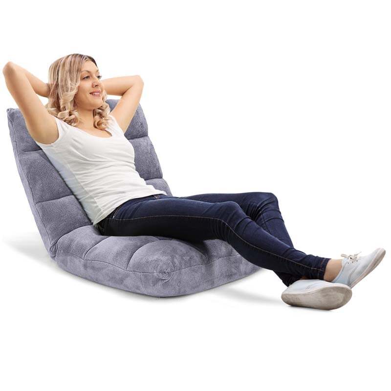 Memory Foam Floor Chair, 14Position Adjustable Folding Gaming Sofa Ch