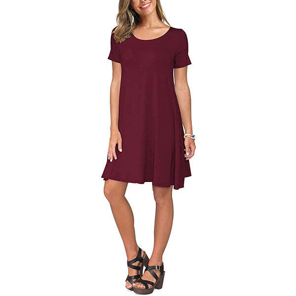 Casual T Shirt Pockets Dresses