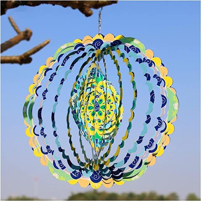 Mandala dynamic wind rotator (with hook) - skyleafa