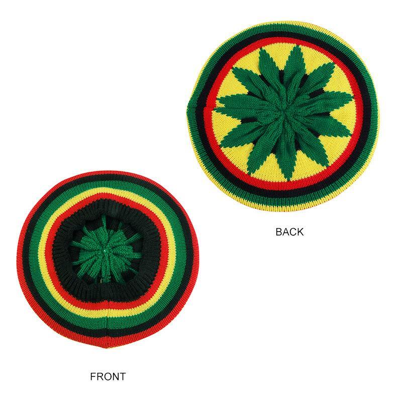 Jamaican Reggae Beanie Rainbow Stripe Beret