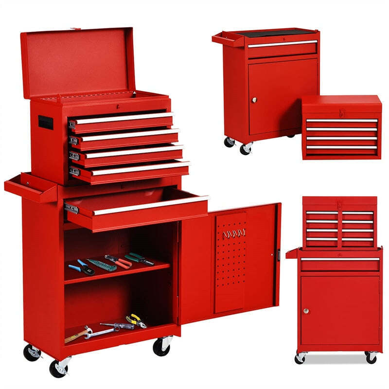 5Drawer Rolling Tool Chest High Capacity Tool Storage Toolbox