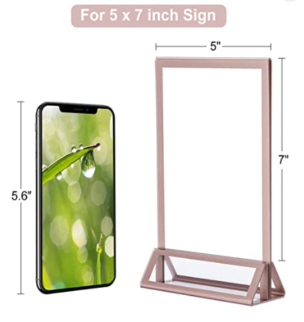 6 Pcs 5 x 7 Clear Acrylic Sign Holder
