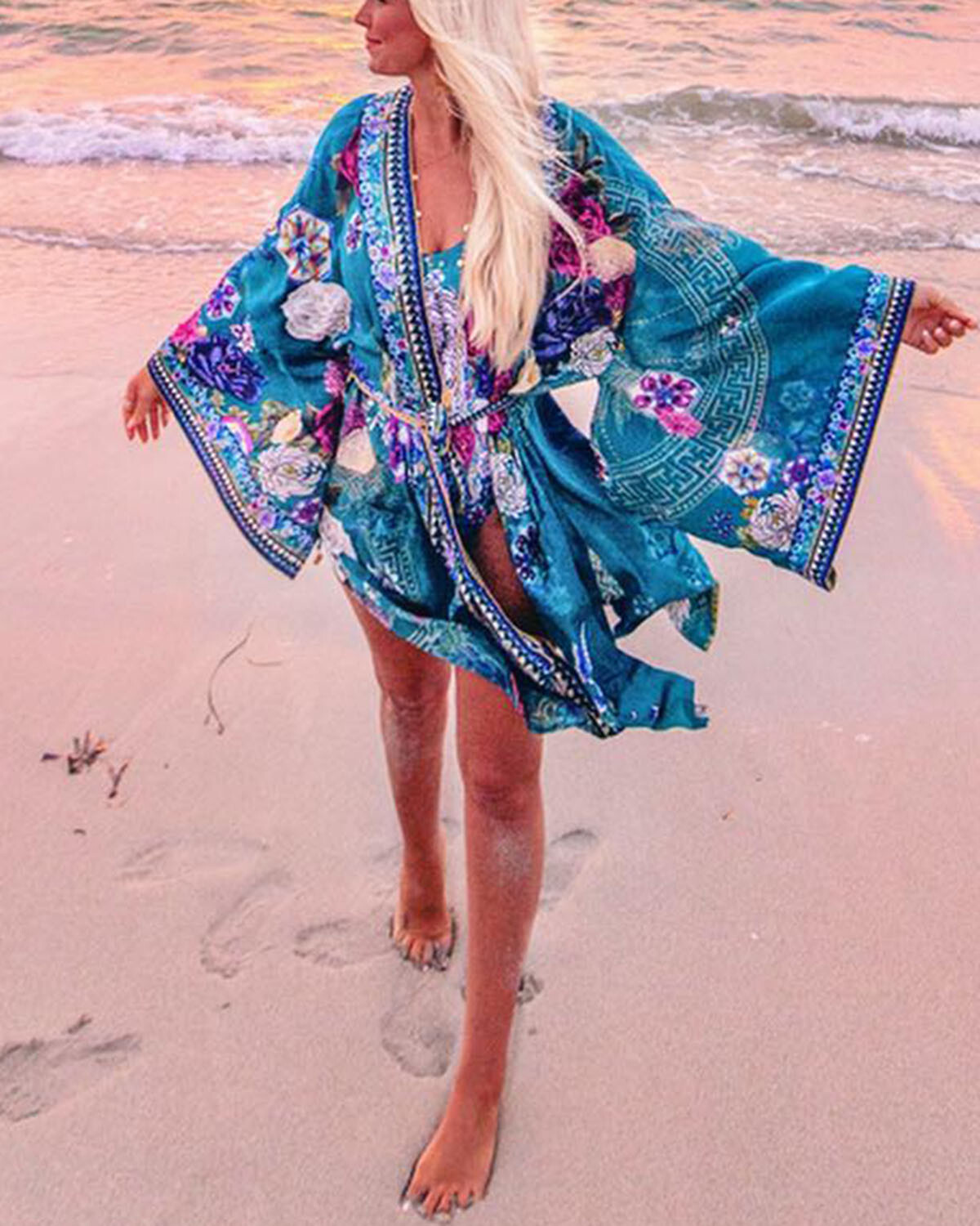 Bohemian Vacation Printed Dress  e3e6