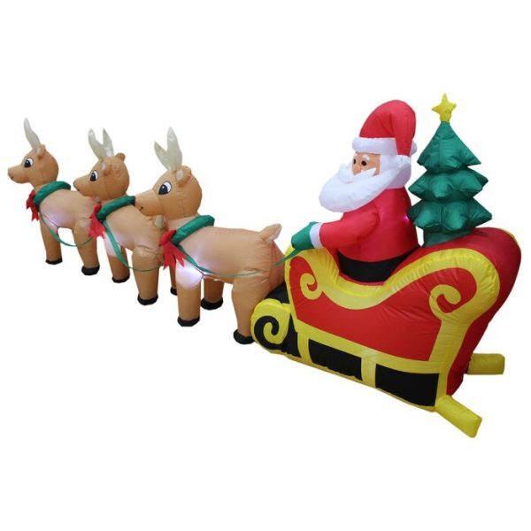 Christmas-5 christmas santa claus on sleigh sled indoor outdoor inflatable