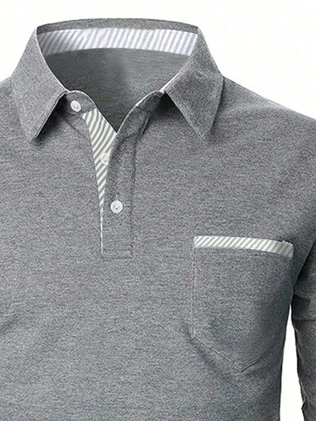 Men Contrast Trim Polo Shirt