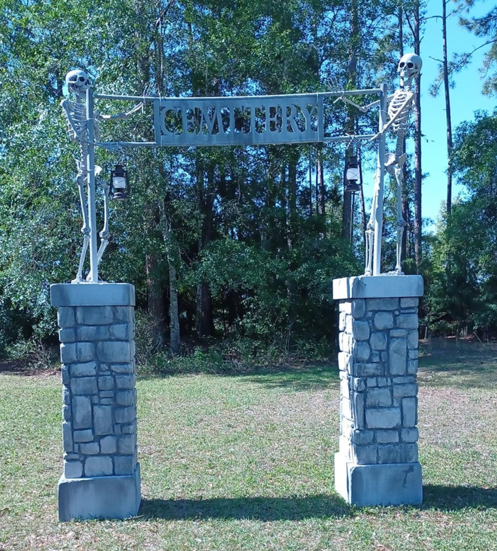 Glowing Blacklight Skeleton Graveyard Entrance - Obviously