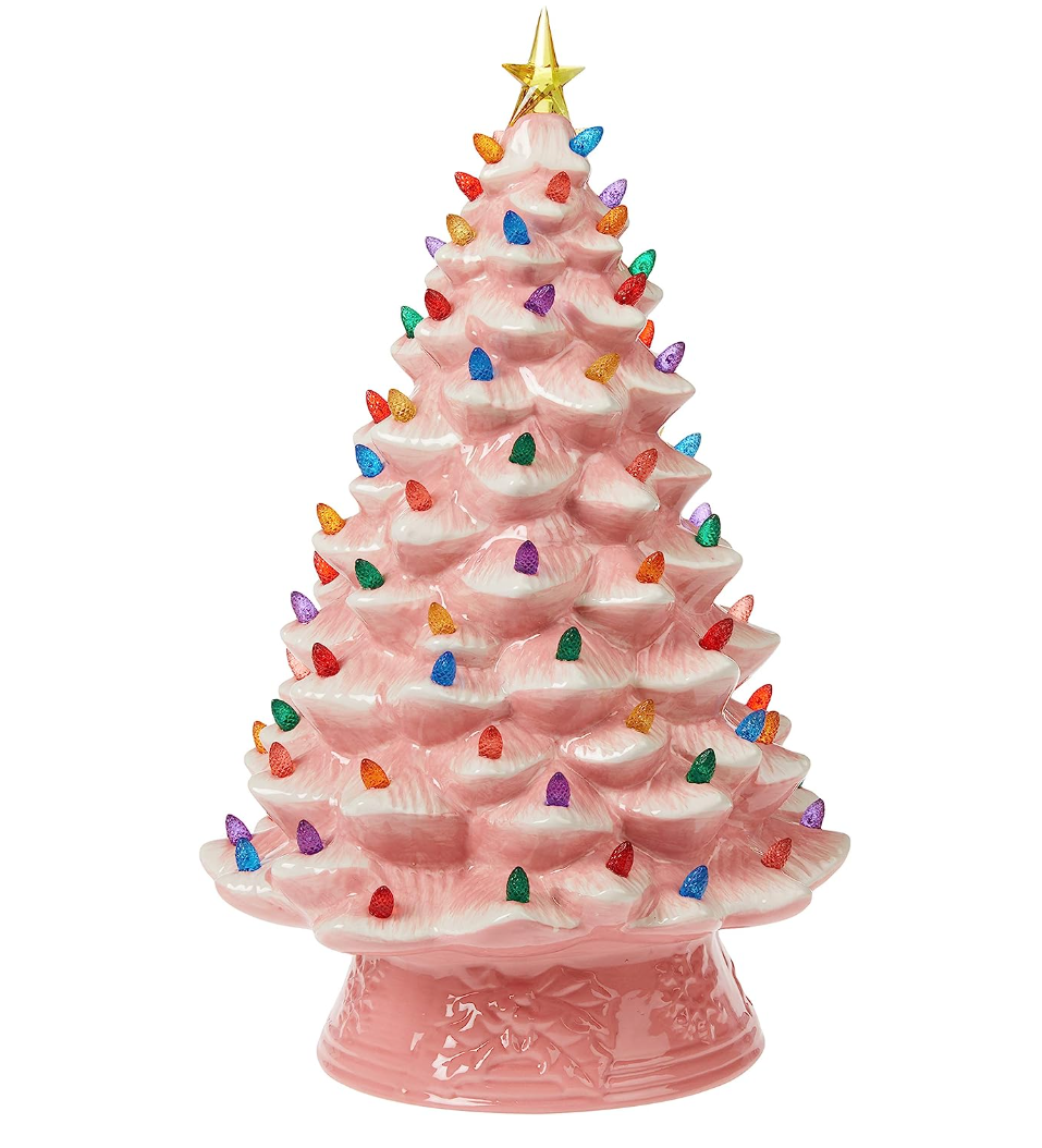 💝Mr. Christmas Nostalgic Ceramic Christmas Tree with LED Lights