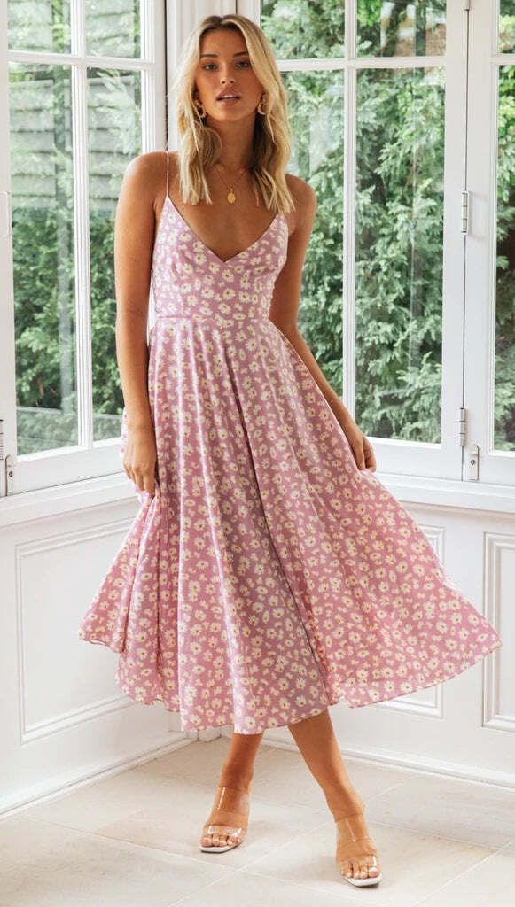 Women sexy floral printed halter dress