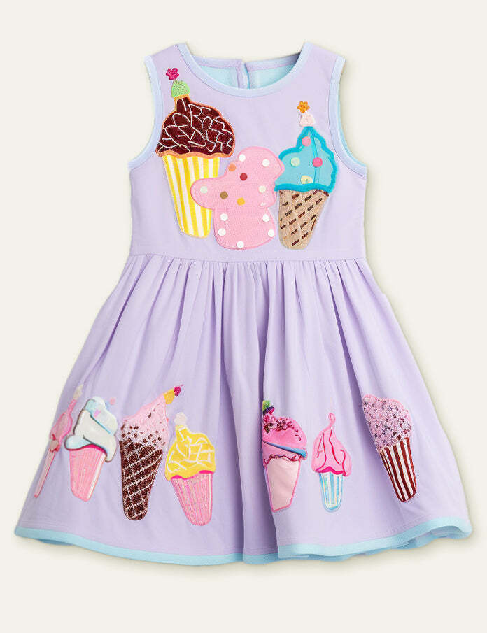 Ice Cream Appliqué Dress