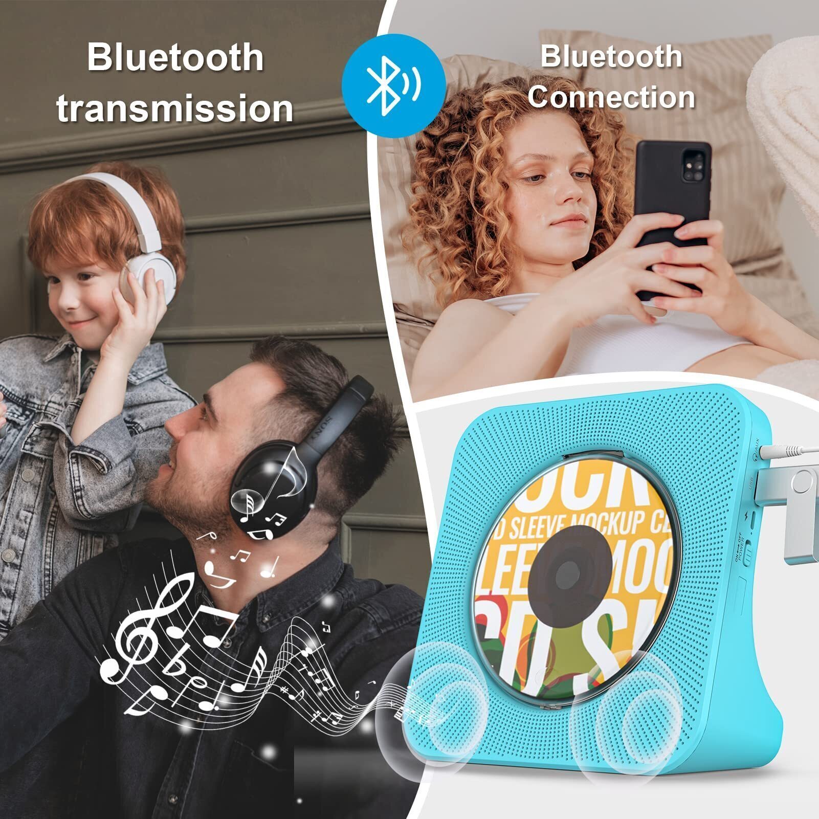 Portable Bluetooth CD Player