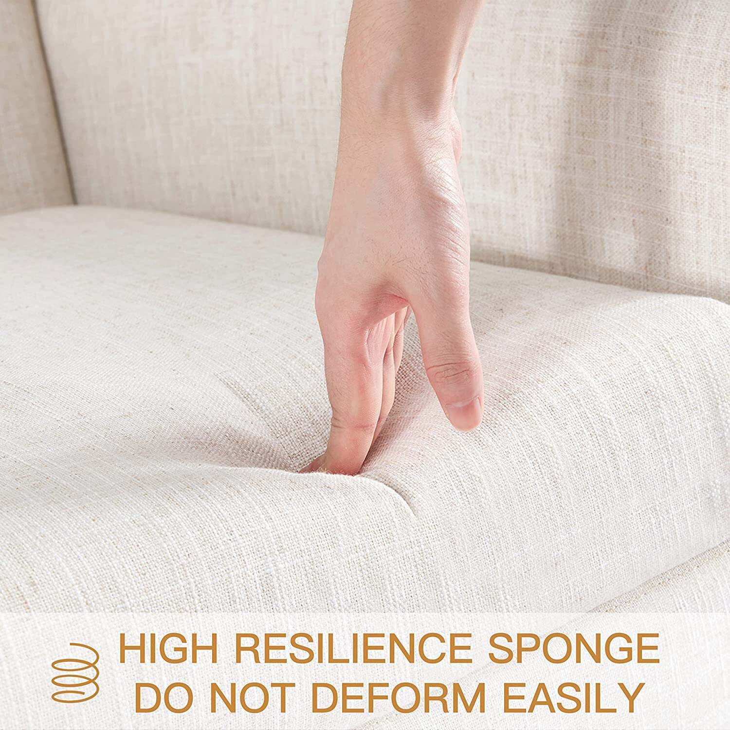 HUIMO Living Room Sofa Set 2 Piece, 58” Loveseat Small Couch and Comfy